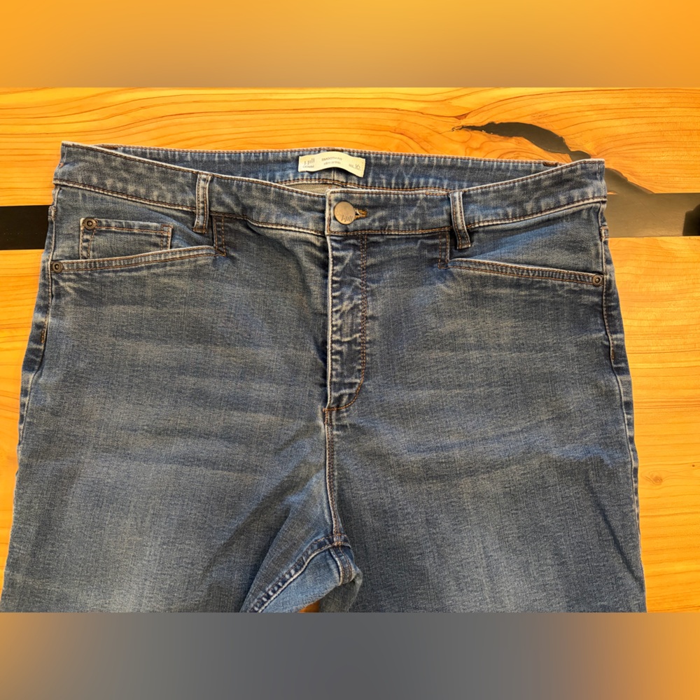 J. Jill Women’s size 16 Smooth Fit Slim Ankle Authentic Fit Dark Blue Jeans